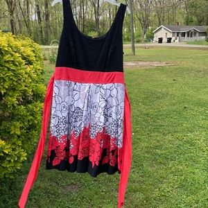 Black and orange dress